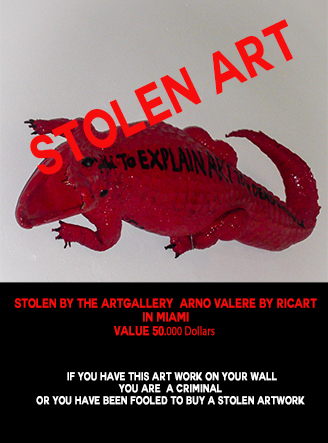 Stolen crocko sculpture 